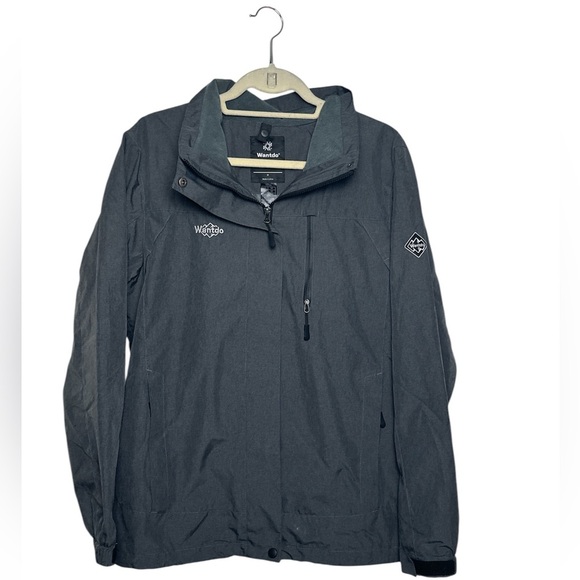 Wantdo Men's Lightweight Zip Front Jacket‎ Coat in Gray & Black Size Medium - Picture 1 of 6